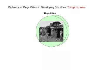 Problems of Mega Cities in Developing Countries: Things to Learn
