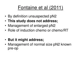 Fontaine et al (2011)