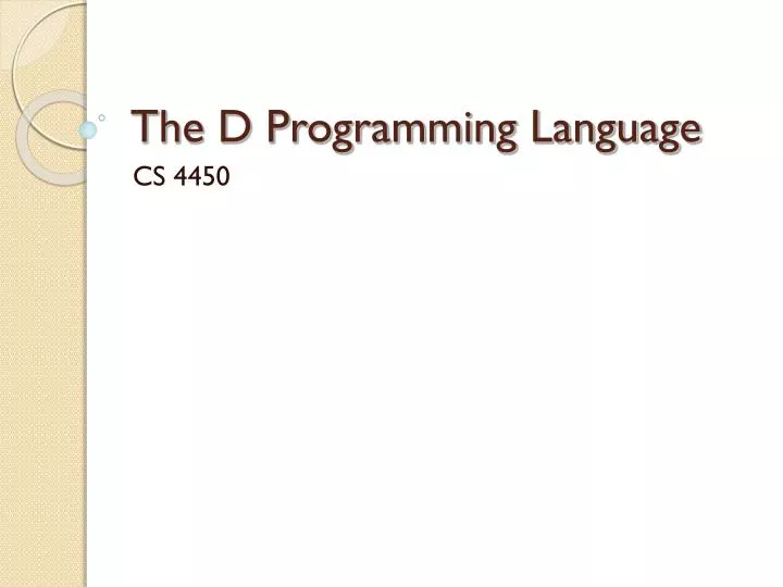 the d programming language