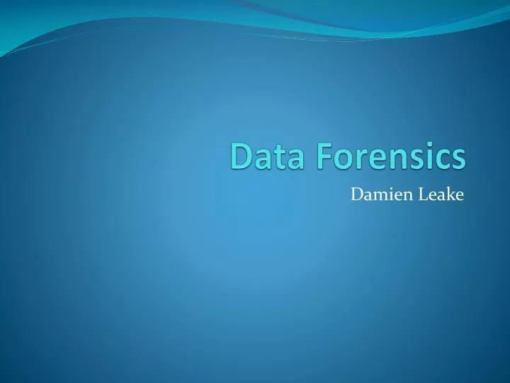 data forensics