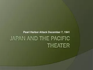 Japan and the Pacific Theater