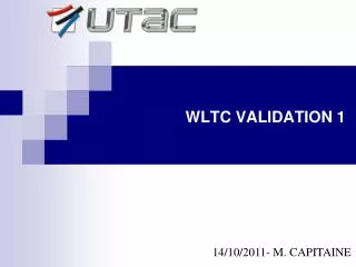 WLTC VALIDATION 1