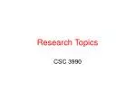 Research Topics - slide 1