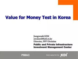 Value for Money Test in Korea