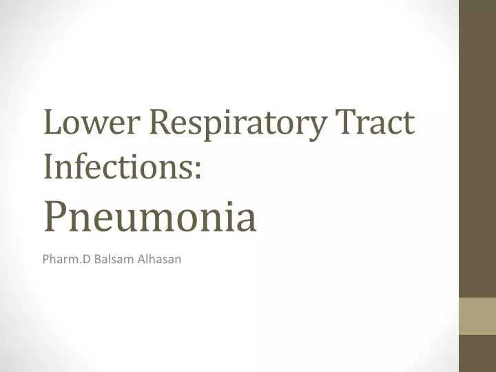 lower respiratory tract infections pneumonia