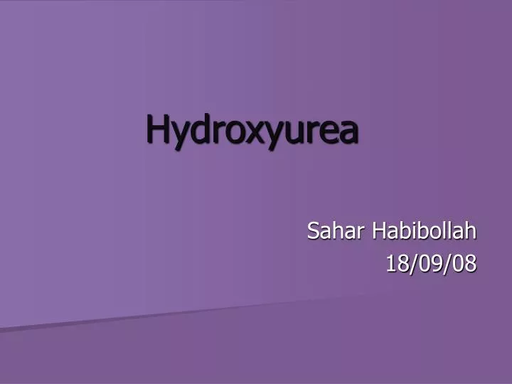 hydroxyurea