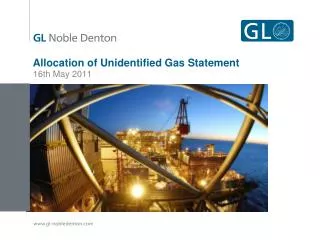 Allocation of Unidentified Gas Statement