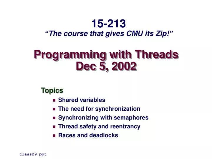 programming with threads dec 5 2002