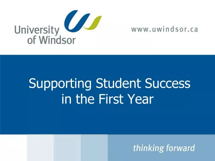 supporting student success in the first year