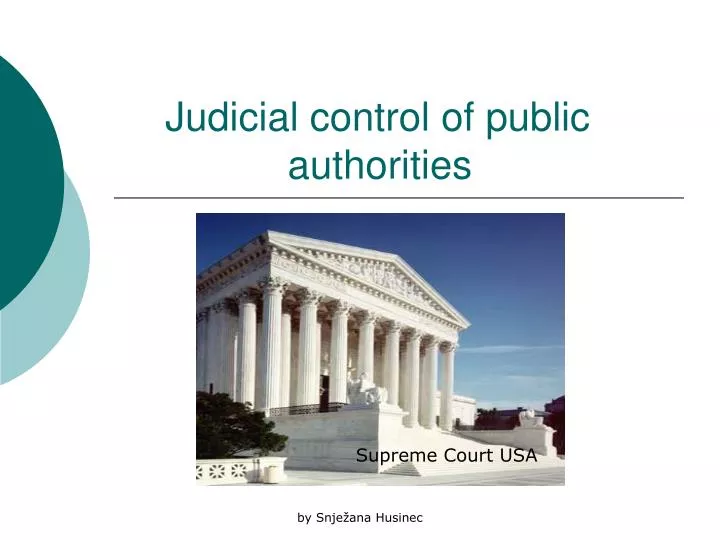 judicial control of public authorities