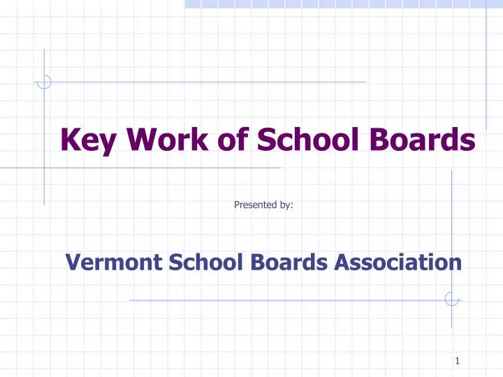key work of school boards