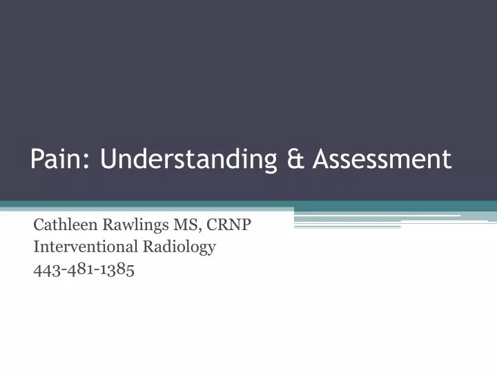 pain understanding assessment