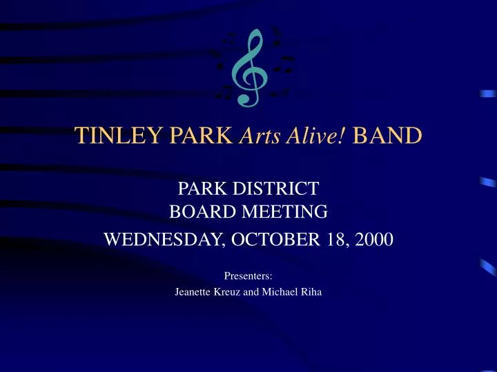 tinley park arts alive band