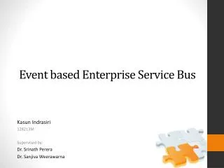 Event based Enterprise Service Bus