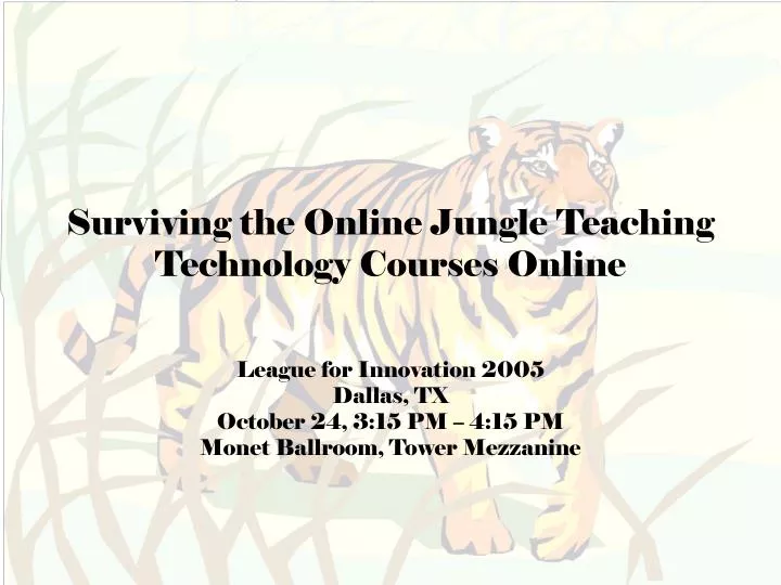 surviving the online jungle teaching technology courses online