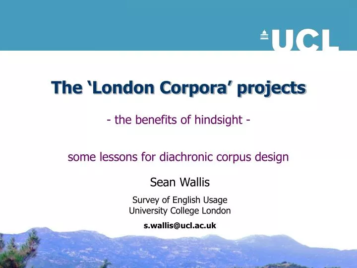 the london corpora projects