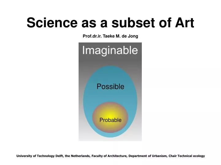 science as a subset of art