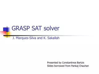 GRASP SAT solver