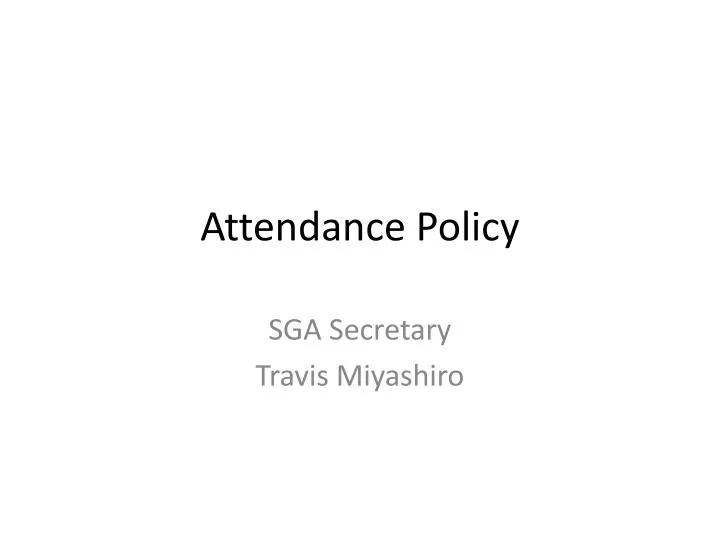 attendance policy