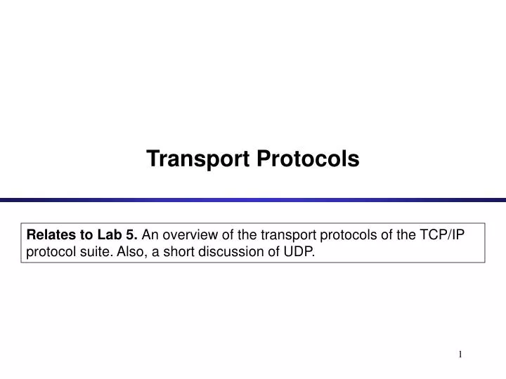 transport protocols