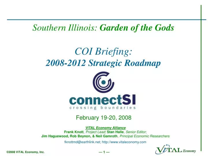 southern illinois garden of the gods coi briefing 2008 2012 strategic roadmap