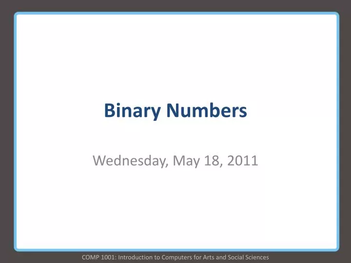 binary numbers