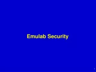 Emulab Security