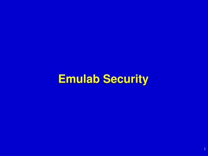 emulab security