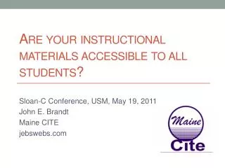 Are your instructional materials accessible to all students?