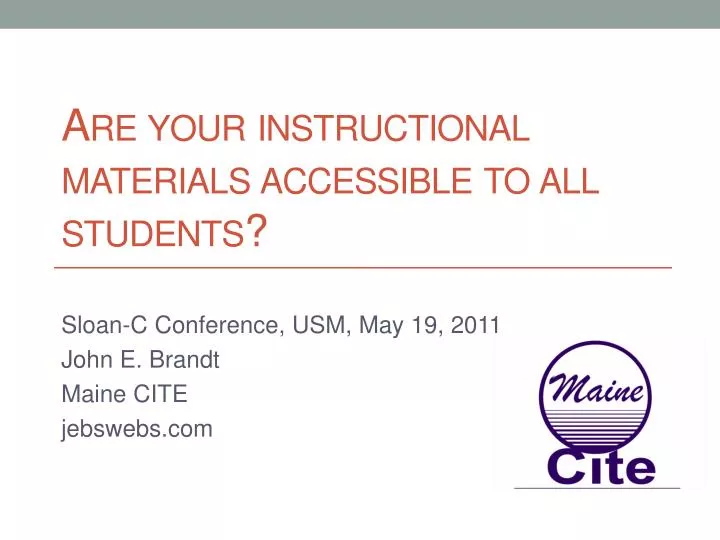 are your instructional materials accessible to all students