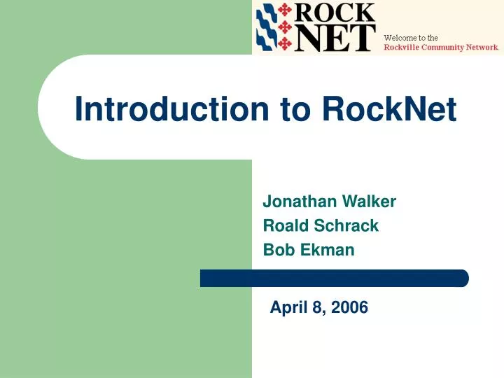 introduction to rocknet