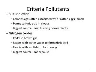 Criteria Pollutants