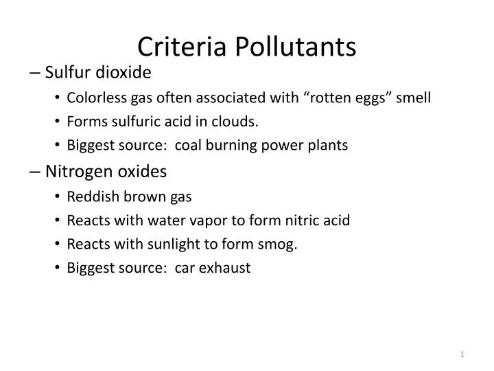 criteria pollutants