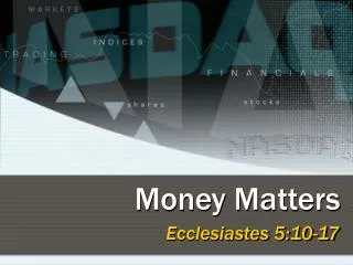 Money Matters