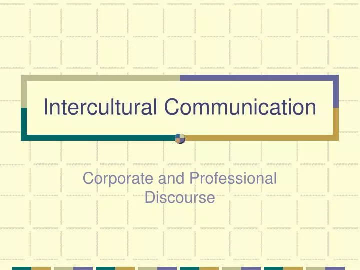 intercultural communication