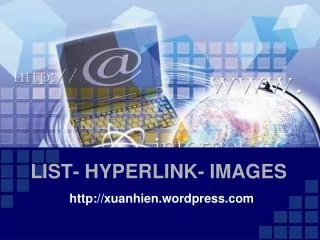 LIST- HYPERLINK- IMAGES