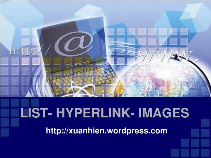 list hyperlink images