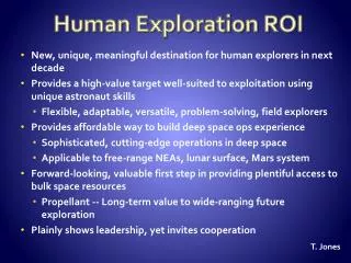 Human Exploration ROI