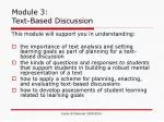 Enhancing Text-Based Discussions: Strategies for Effective Teaching and Learning - slide 1