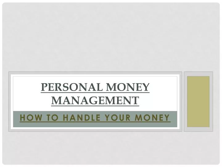 personal money management