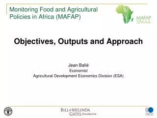 Monitoring Food and Agricultural Policies in Africa (MAFAP)