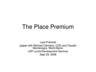 The Place Premium