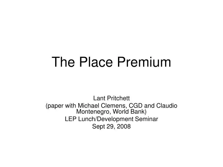 the place premium