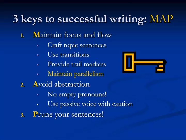 3 keys to successful writing map