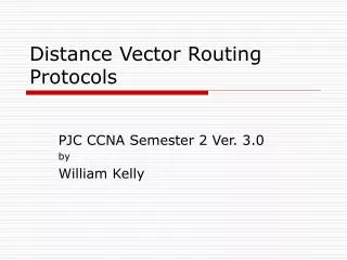 distance vector routing protocols