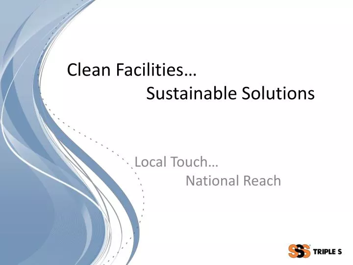 clean facilities sustainable solutions