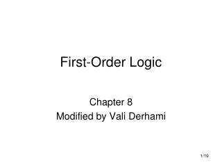 First-Order Logic