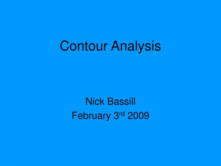contour analysis
