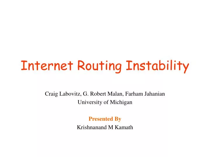 internet routing instability