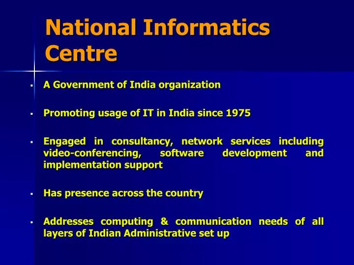 national informatics centre